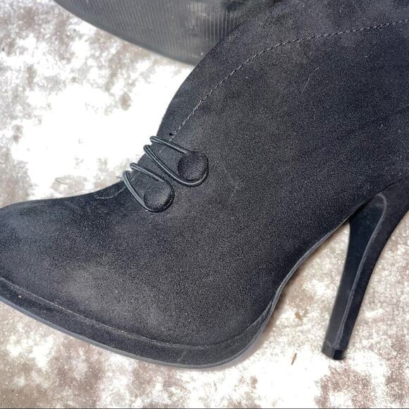 Pre-Owned Apt. 9 Women's Heels Black Split Front Stiletto ankle bootie SZ 8 heel - Picture 9 of 9